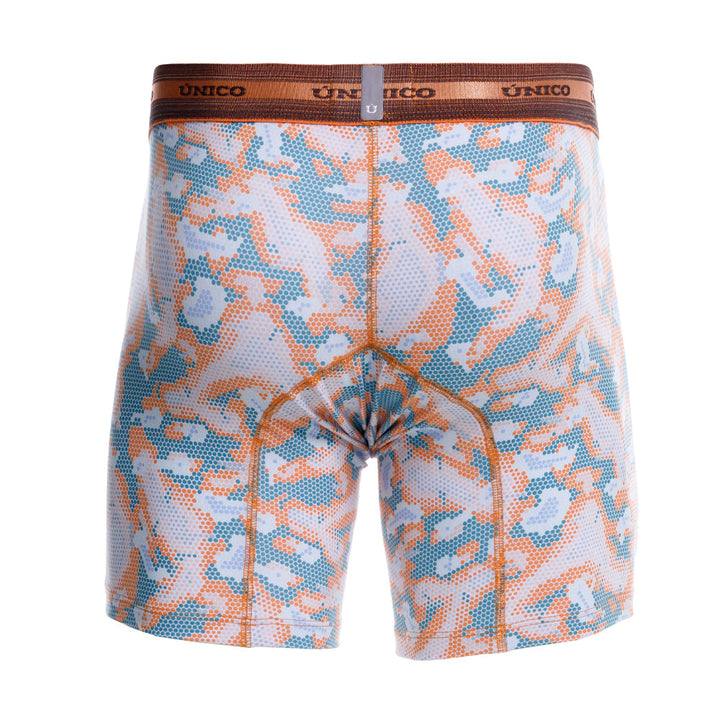 Mundo Unico Men’s Boxer Medio Vitela Naranja - Printed Cotton Boxer Briefs with Support Pouch