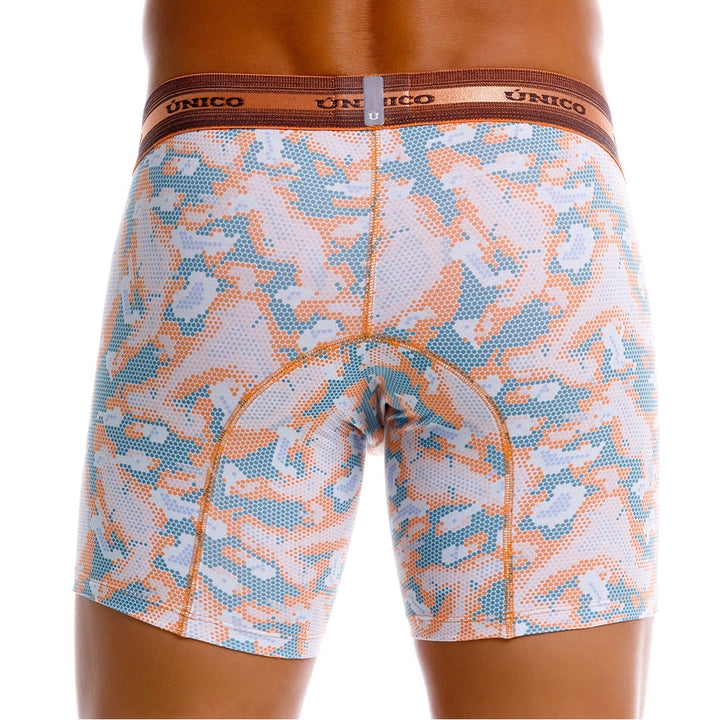 Mundo Unico Men’s Boxer Medio Vitela Naranja - Printed Cotton Boxer Briefs with Support Pouch