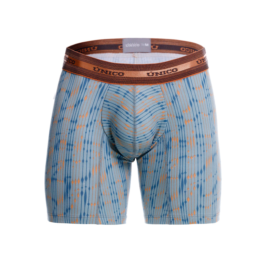 Mundo Unico Men’s Boxer Medio Yaco Naranja - Premium Printed Cotton Mid-Length Boxer Briefs