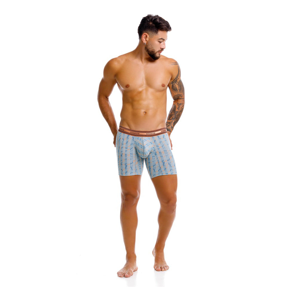 Mundo Unico Men’s Boxer Medio Yaco Naranja - Premium Printed Cotton Mid-Length Boxer Briefs