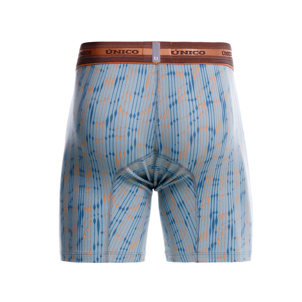Mundo Unico Men’s Boxer Medio Yaco Naranja - Premium Printed Cotton Mid-Length Boxer Briefs