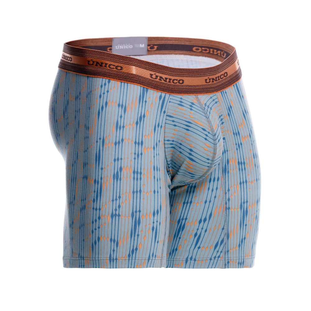 Mundo Unico Men’s Boxer Medio Yaco Naranja - Premium Printed Cotton Mid-Length Boxer Briefs