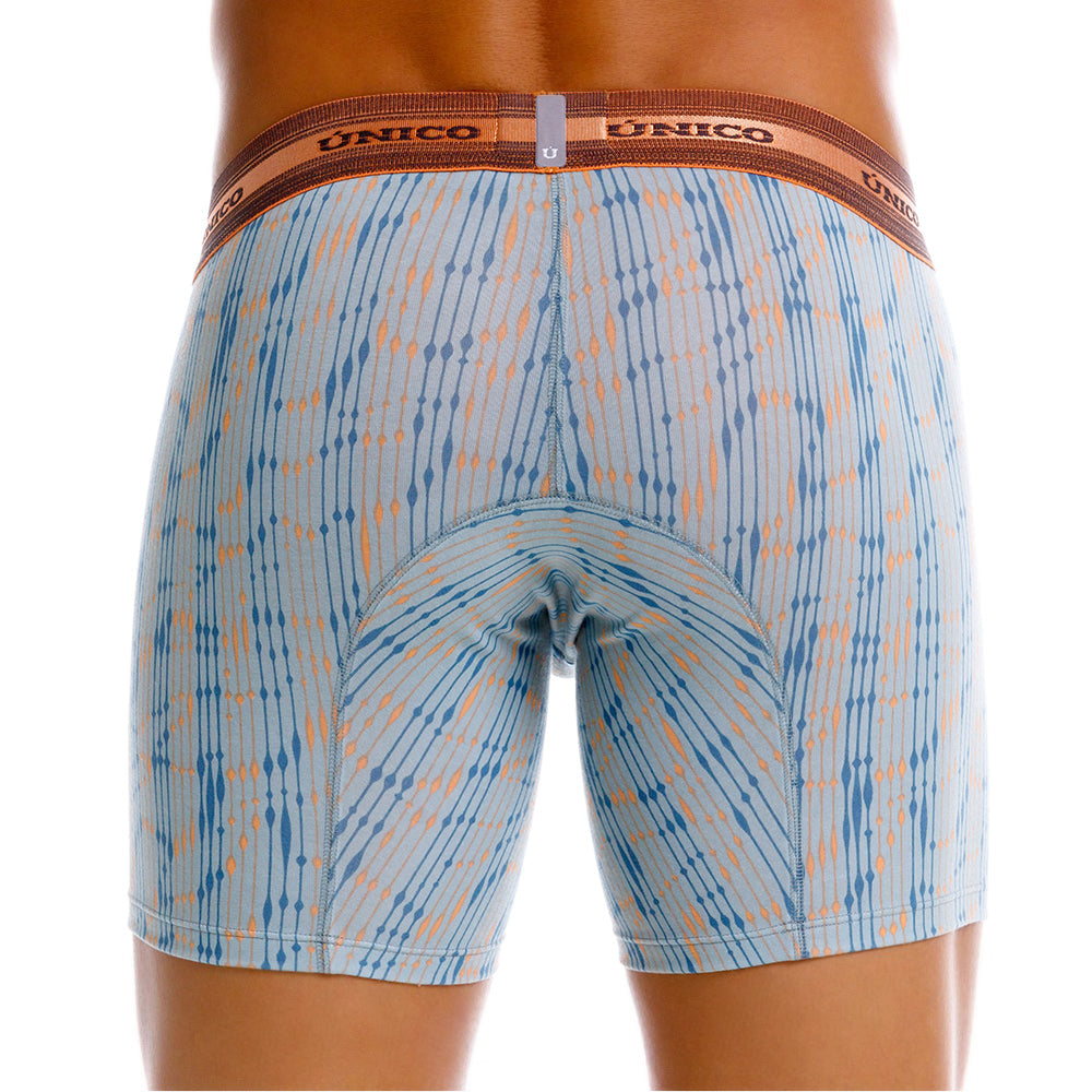 Mundo Unico Men’s Boxer Medio Yaco Naranja - Premium Printed Cotton Mid-Length Boxer Briefs