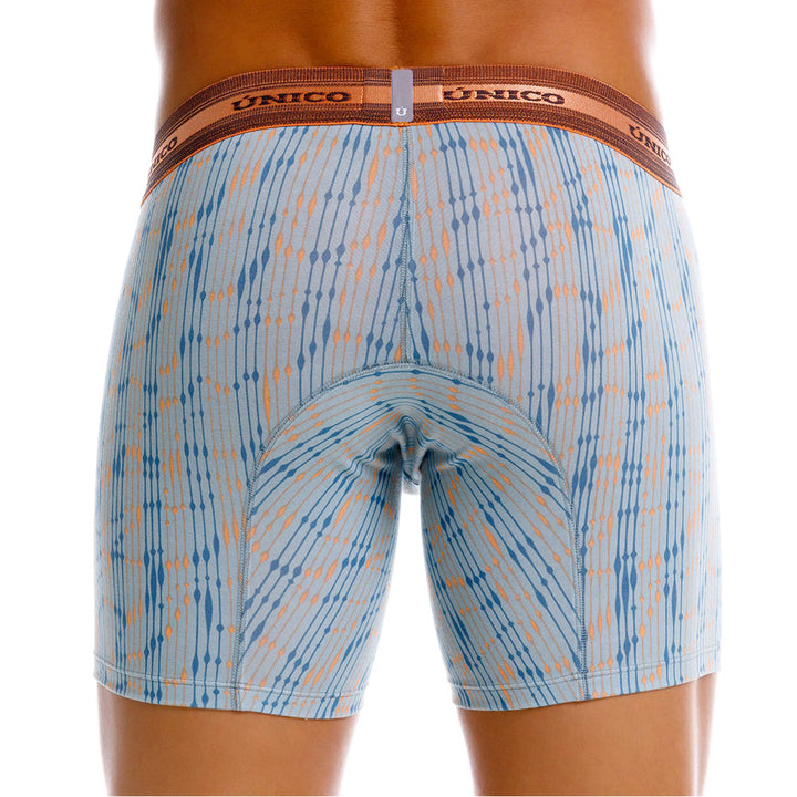 Mundo Unico Men’s Boxer Medio Yaco Naranja - Premium Printed Cotton Mid-Length Boxer Briefs