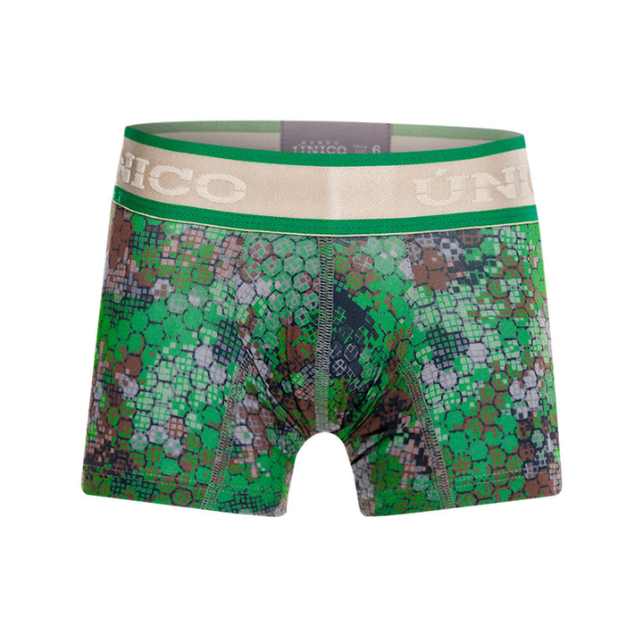 Mundo Unico Boys' Corpóreo Verde Mid-Length Boxer Briefs - Breathable Microfiber Support Underwear