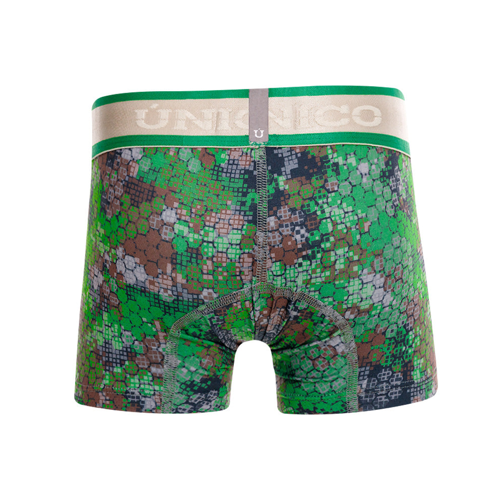 Mundo Unico Boys' Corpóreo Verde Mid-Length Boxer Briefs - Breathable Microfiber Support Underwear