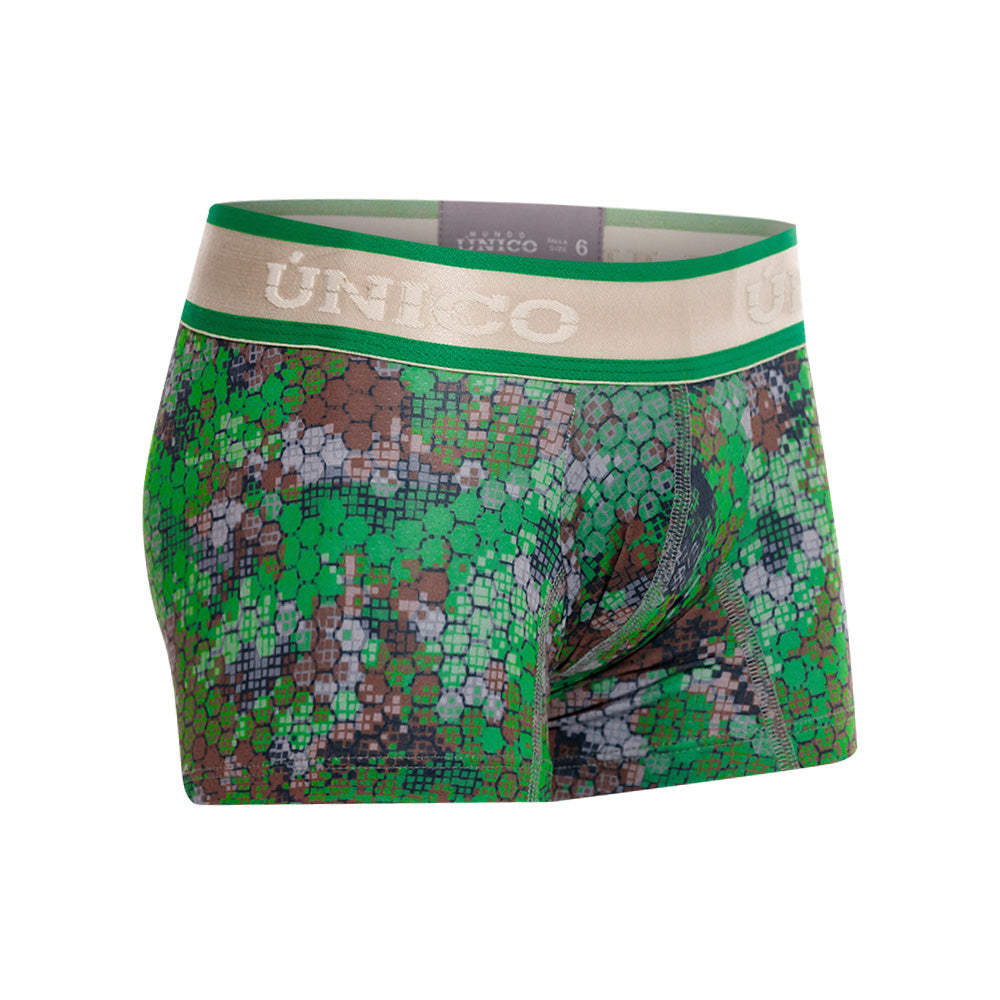 Mundo Unico Boys' Corpóreo Verde Mid-Length Boxer Briefs - Breathable Microfiber Support Underwear