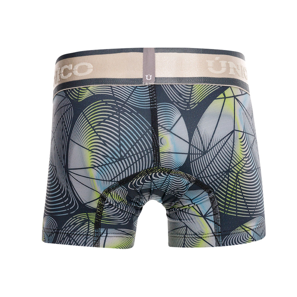 Mundo Unico Boy's Resplander Gris Mid-Length Boxers - Printed Microfiber Underwear for Kids