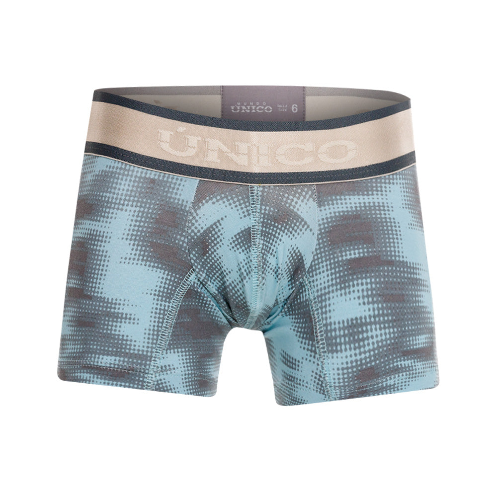 Mundo Unico Boys' Cotton Mid-Length Boxer Briefs - Fascinante Grey Print