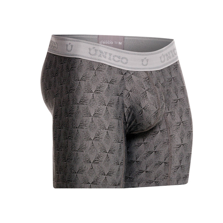 MUNDO ÚNICO Grey Chisell Jacquard Short Boxer Briefs (BOXER MEDIO CHISELL GRIS)