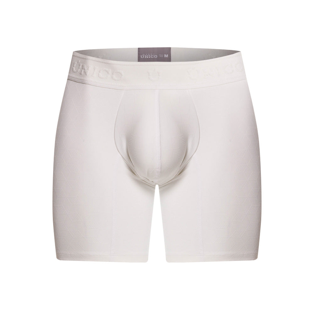 Mundo Único Beige Mid-Rise Boxer Briefs | Ultra-Light Microfiber, Jacquard Design & Urologist-Approved Pouch