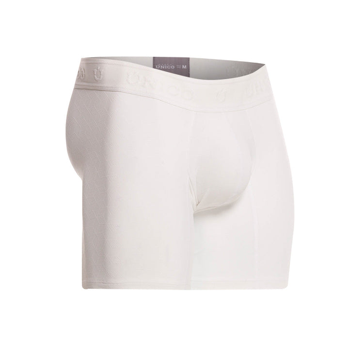 Mundo Único Beige Mid-Rise Boxer Briefs | Ultra-Light Microfiber, Jacquard Design & Urologist-Approved Pouch