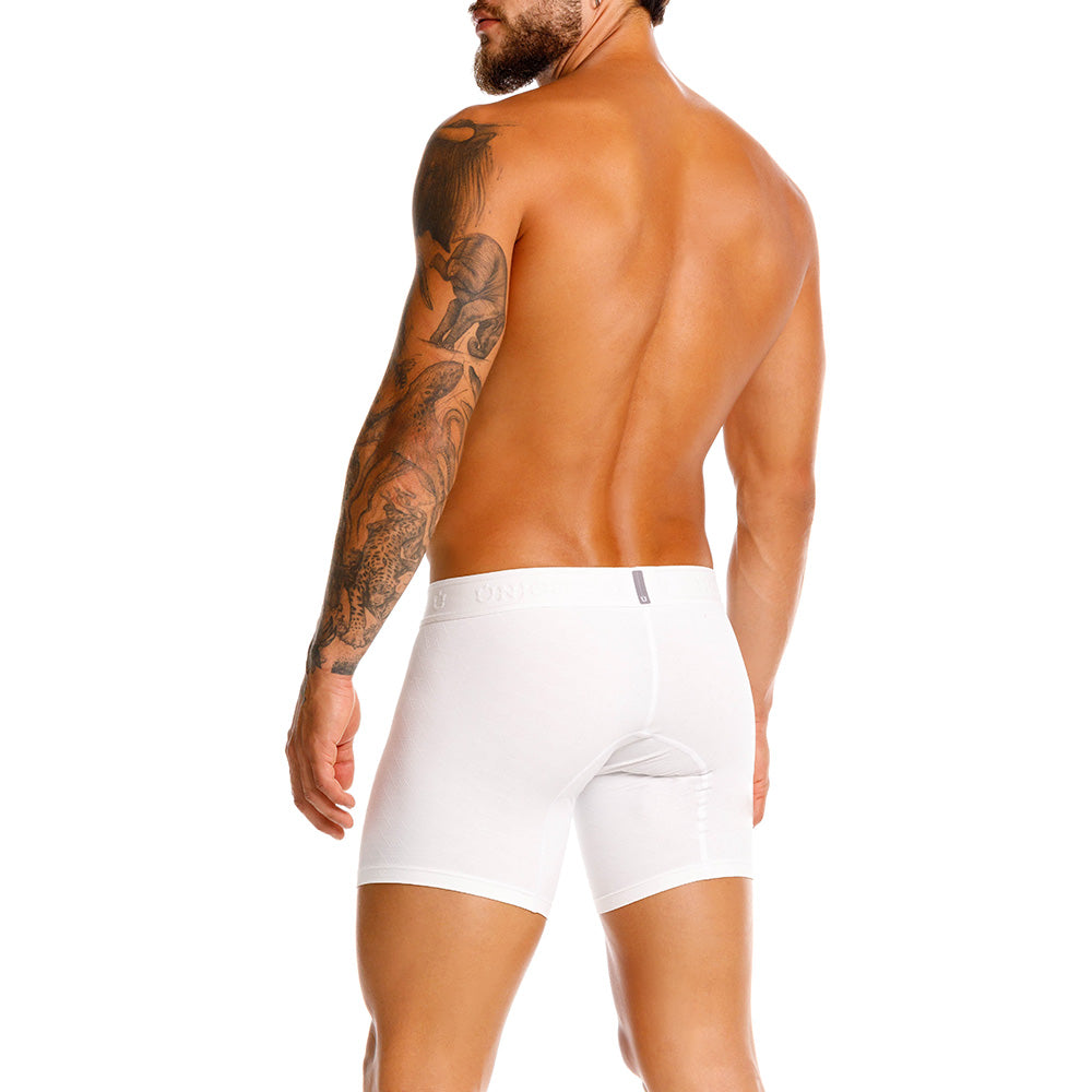 Mundo Único Beige Mid-Rise Boxer Briefs | Ultra-Light Microfiber, Jacquard Design & Urologist-Approved Pouch