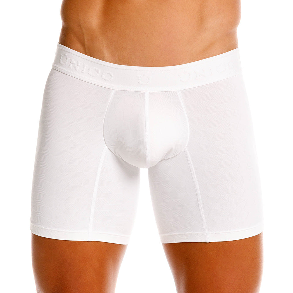 Mundo Único Beige Mid-Rise Boxer Briefs | Ultra-Light Microfiber, Jacquard Design & Urologist-Approved Pouch