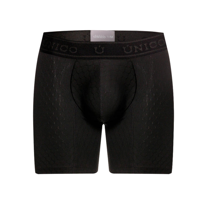 MUNDO ÚNICO "Skarlet" Black Jacquard Mid Boxer Briefs (BOXER MEDIO SKARLET NEGRO)