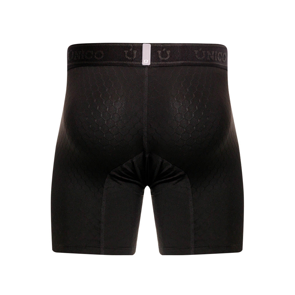 MUNDO ÚNICO "Skarlet" Black Jacquard Mid Boxer Briefs (BOXER MEDIO SKARLET NEGRO)