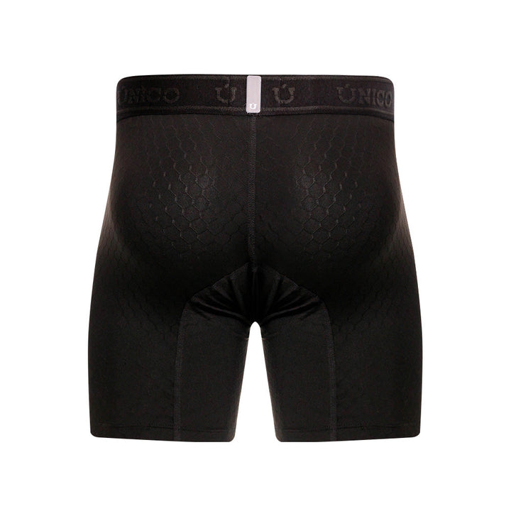 MUNDO ÚNICO "Skarlet" Black Jacquard Mid Boxer Briefs (BOXER MEDIO SKARLET NEGRO)