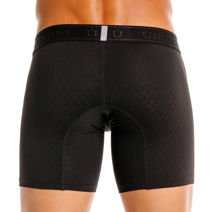 MUNDO ÚNICO "Skarlet" Black Jacquard Mid Boxer Briefs (BOXER MEDIO SKARLET NEGRO)
