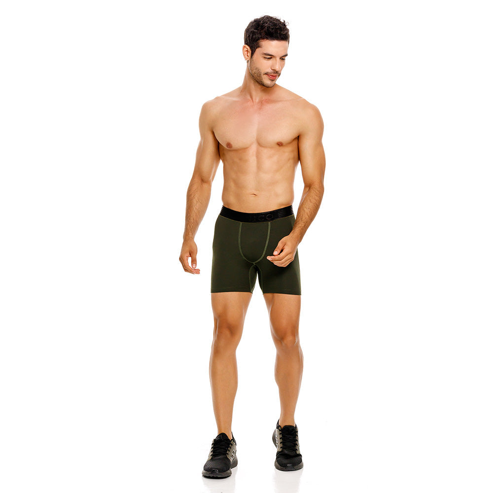 Mundo Unico Men’s Boxer Medio Deportivo Atletismo Verde - High-Performance Green Mid-Length Athletic Boxer Briefs