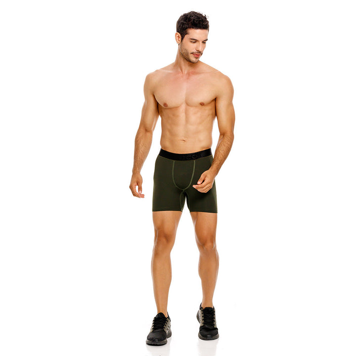 Mundo Unico Men’s Boxer Medio Deportivo Atletismo Verde - High-Performance Green Mid-Length Athletic Boxer Briefs