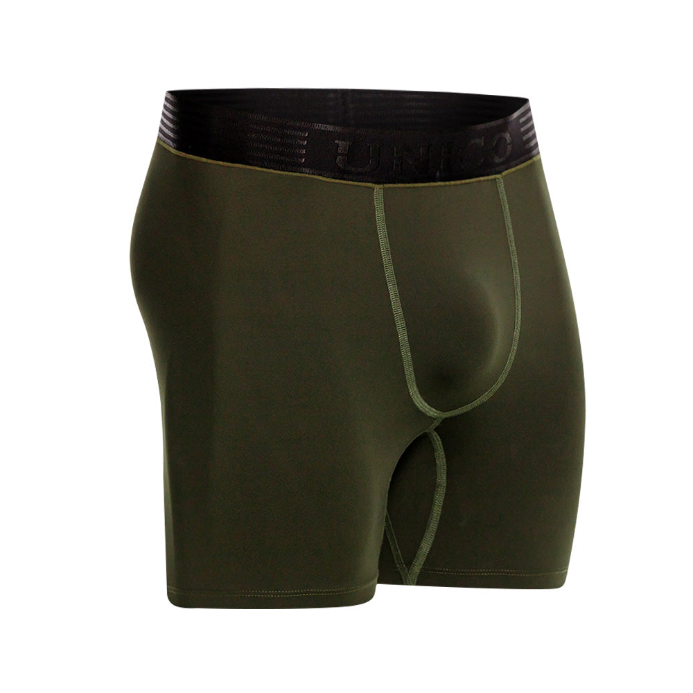 Mundo Unico Men’s Boxer Medio Deportivo Atletismo Verde - High-Performance Green Mid-Length Athletic Boxer Briefs