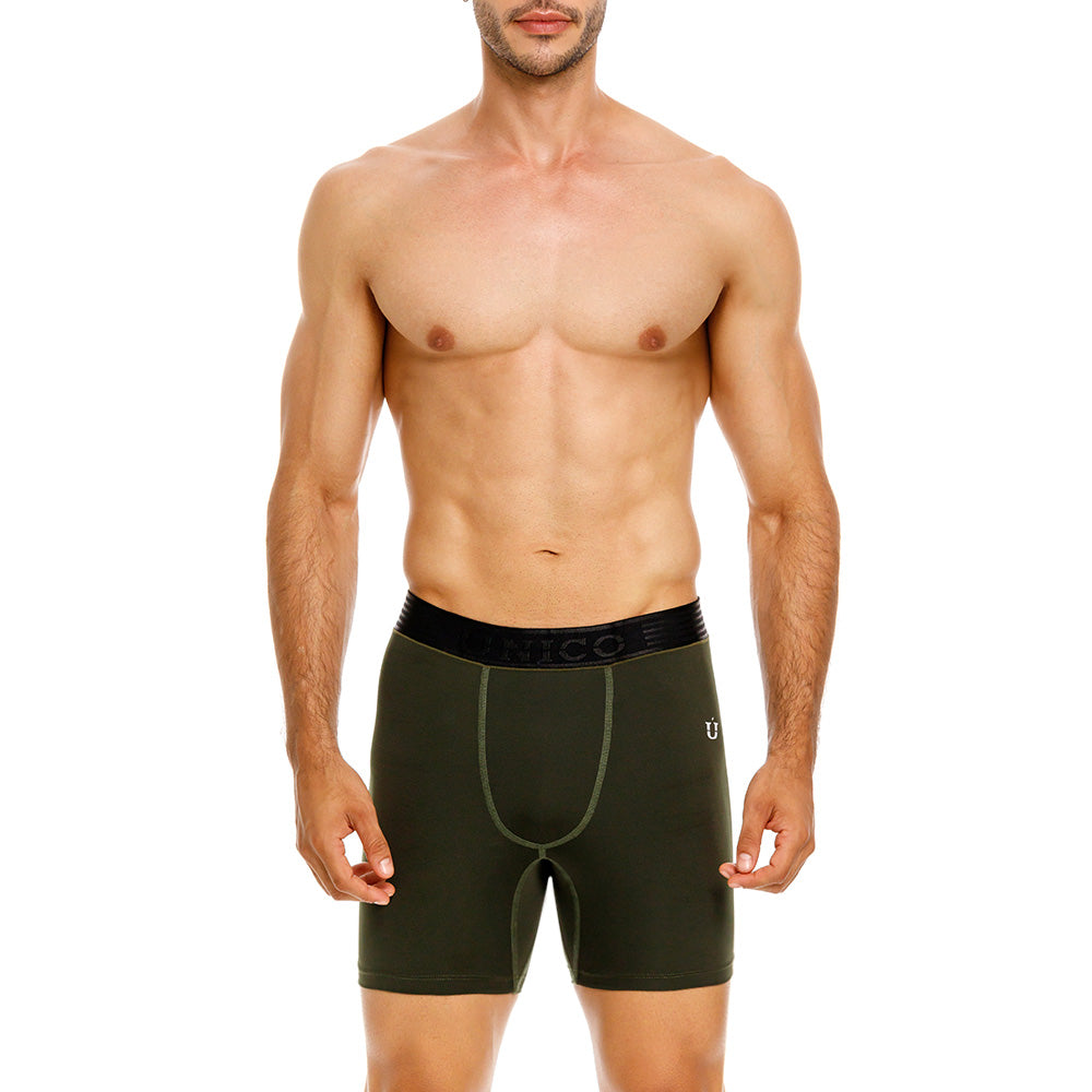 Mundo Unico Men’s Boxer Medio Deportivo Atletismo Verde - High-Performance Green Mid-Length Athletic Boxer Briefs