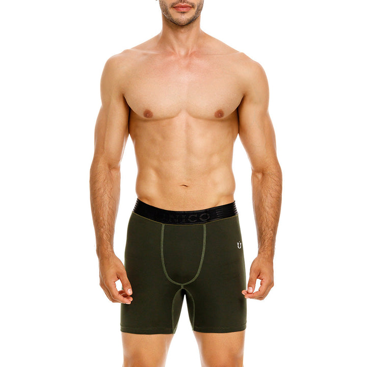 Mundo Unico Men’s Boxer Medio Deportivo Atletismo Verde - High-Performance Green Mid-Length Athletic Boxer Briefs