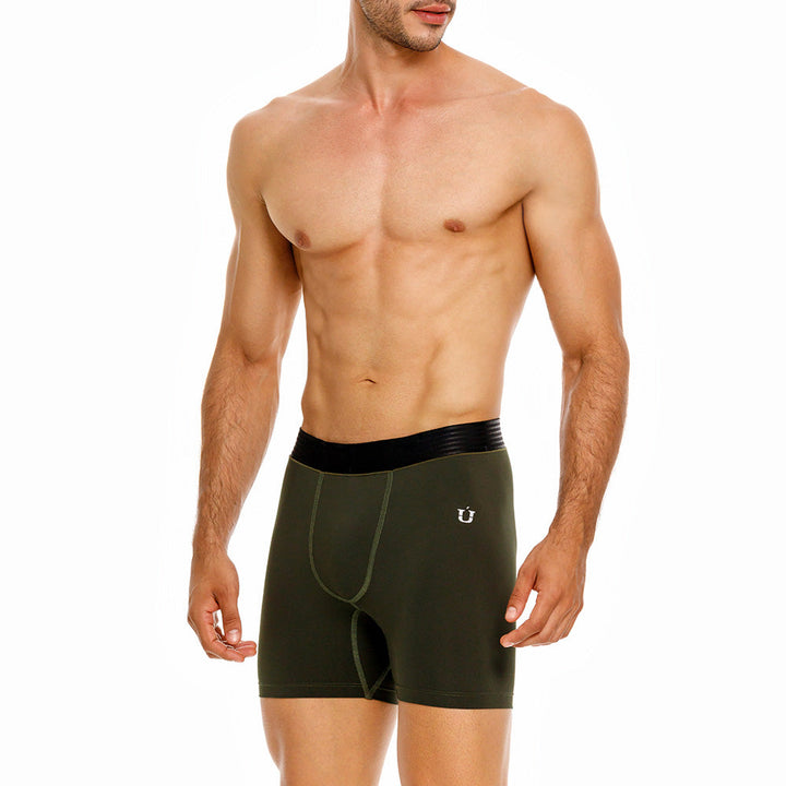 Mundo Unico Men’s Boxer Medio Deportivo Atletismo Verde - High-Performance Green Mid-Length Athletic Boxer Briefs