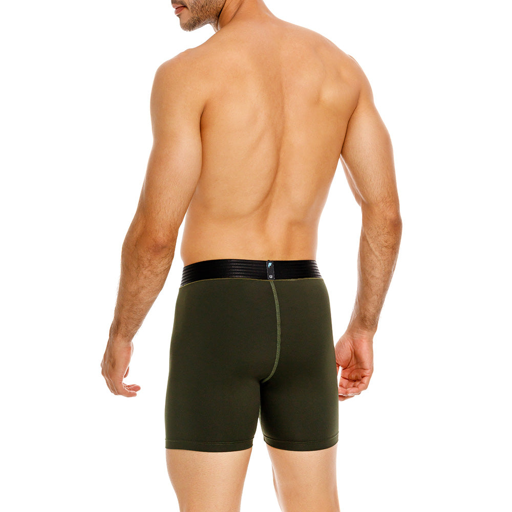 Mundo Unico Men’s Boxer Medio Deportivo Atletismo Verde - High-Performance Green Mid-Length Athletic Boxer Briefs