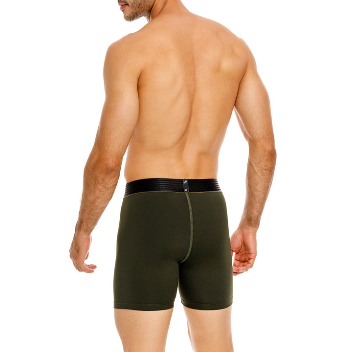 Mundo Unico Men’s Boxer Medio Deportivo Atletismo Verde - High-Performance Green Mid-Length Athletic Boxer Briefs