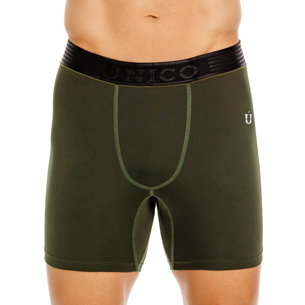 Mundo Unico Men’s Boxer Medio Deportivo Atletismo Verde - High-Performance Green Mid-Length Athletic Boxer Briefs