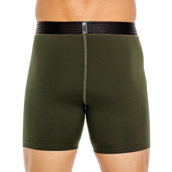 Mundo Unico Men’s Boxer Medio Deportivo Atletismo Verde - High-Performance Green Mid-Length Athletic Boxer Briefs
