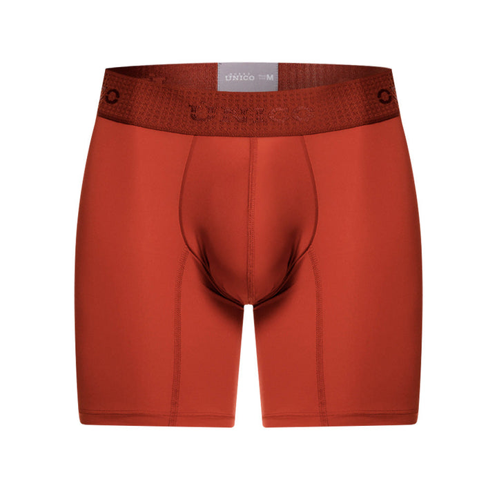 Mundo Unico Men's Microfiber Mid-Length Boxer Briefs - Agridulce Vinotinto