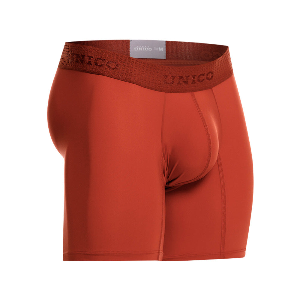 Mundo Unico Men's Microfiber Mid-Length Boxer Briefs - Agridulce Vinotinto