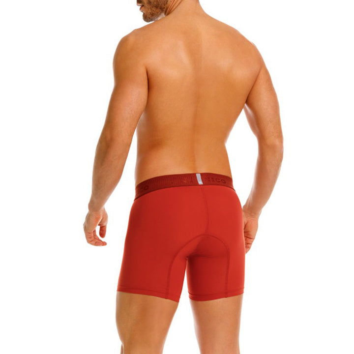 Mundo Unico Men's Microfiber Mid-Length Boxer Briefs - Agridulce Vinotinto