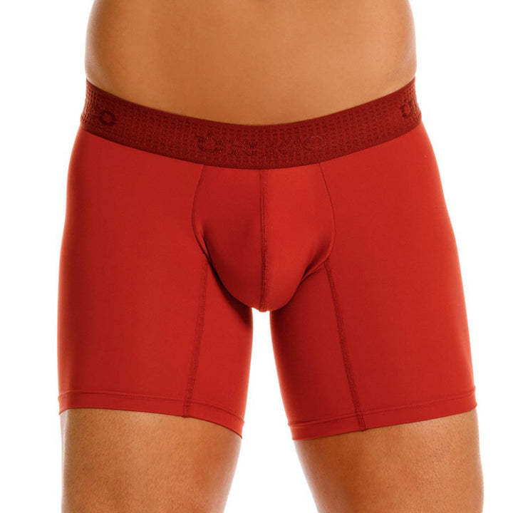 Mundo Unico Men's Microfiber Mid-Length Boxer Briefs - Agridulce Vinotinto