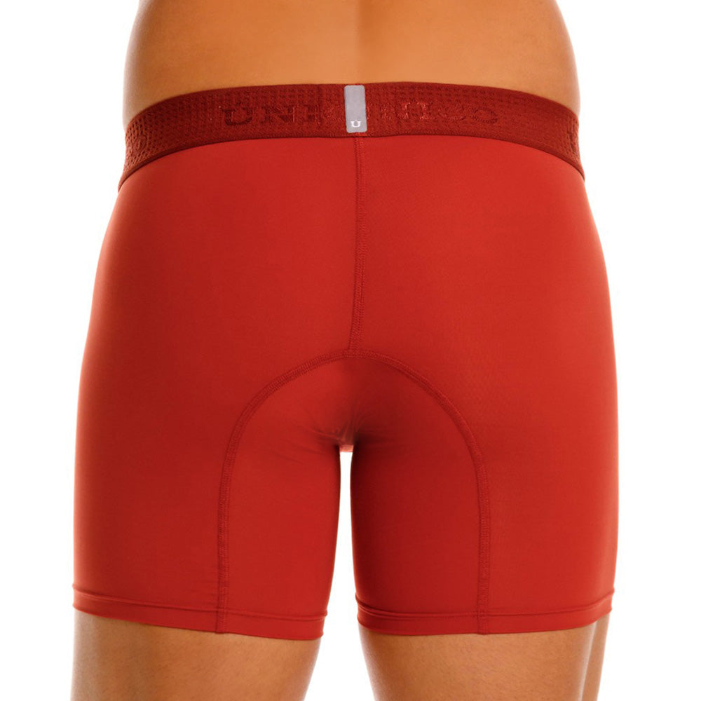 Mundo Unico Men's Microfiber Mid-Length Boxer Briefs - Agridulce Vinotinto