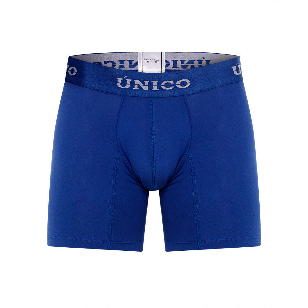 Mundo Unico Men's Cotton Mid-Length Boxer Briefs - Albacete Blue