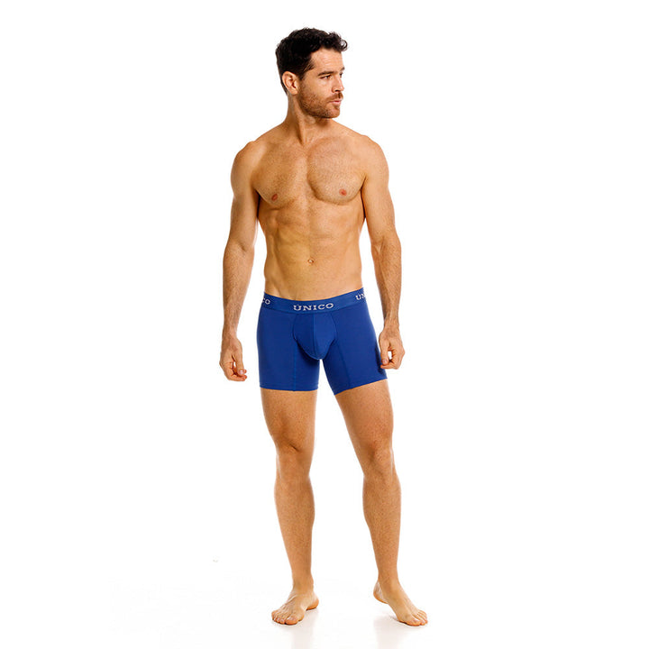 Mundo Unico Men's Cotton Mid-Length Boxer Briefs - Albacete Blue