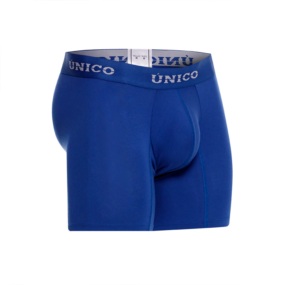 Mundo Unico Men's Cotton Mid-Length Boxer Briefs - Albacete Blue