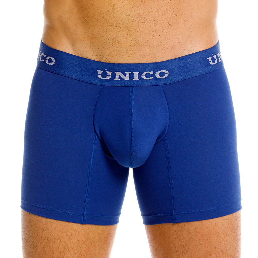 Mundo Unico Men's Cotton Mid-Length Boxer Briefs - Albacete Blue