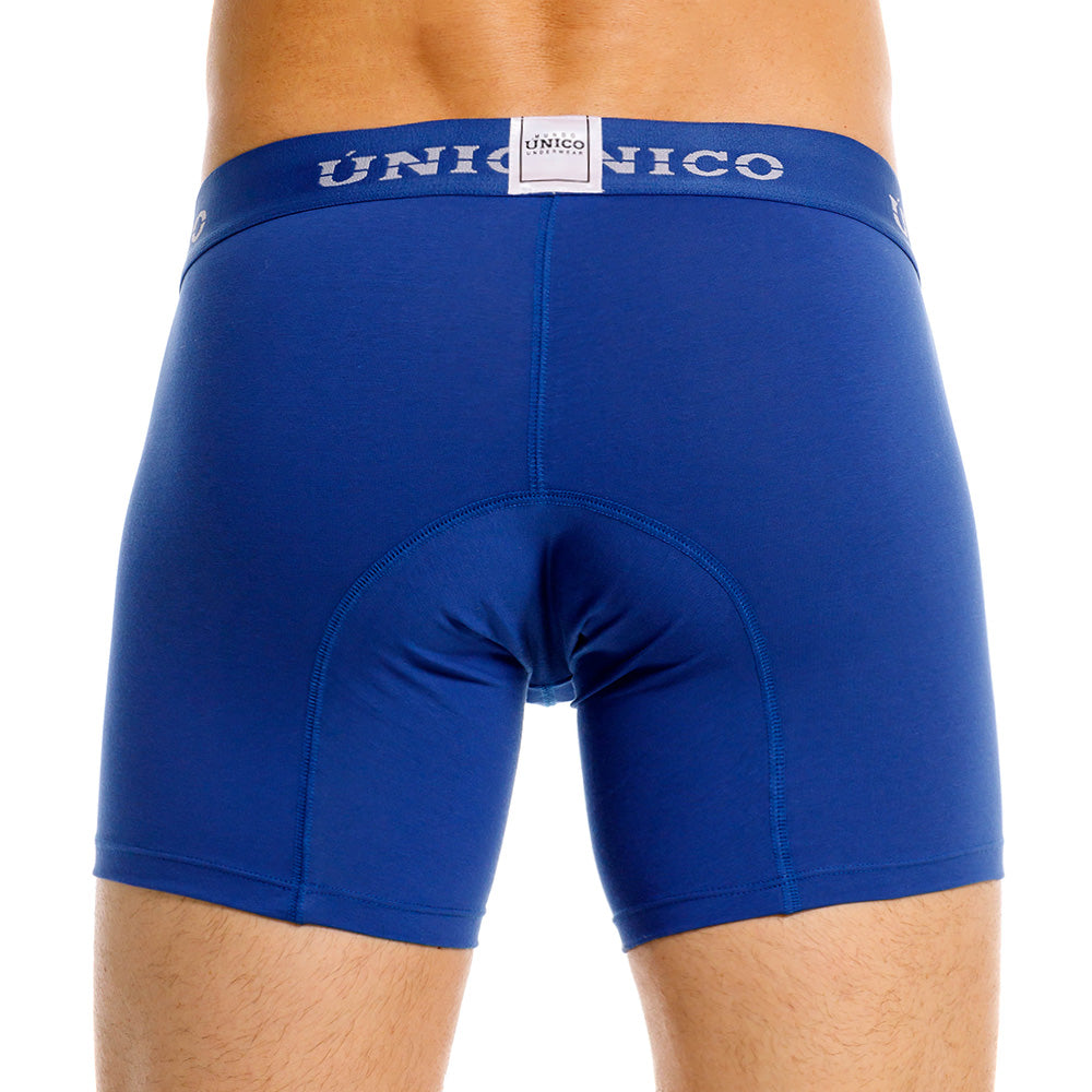 Mundo Unico Men's Cotton Mid-Length Boxer Briefs - Albacete Blue