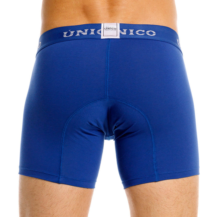 Mundo Unico Men's Cotton Mid-Length Boxer Briefs - Albacete Blue