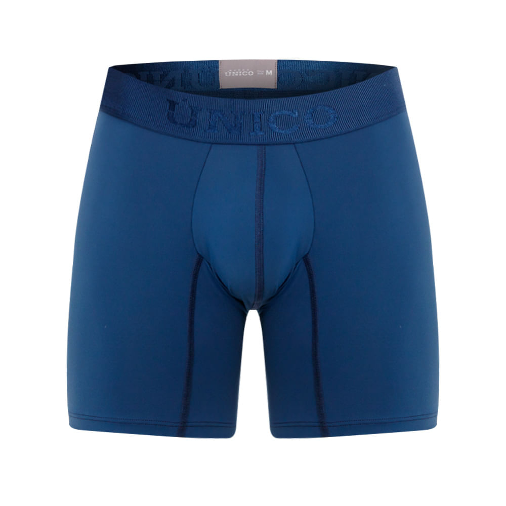 Mundo Unico Men's Mid-Length Boxer Briefs - Arabigo Blue Microfiber