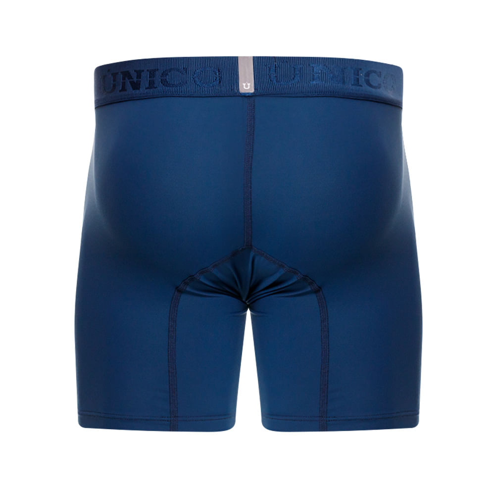 Mundo Unico Men's Mid-Length Boxer Briefs - Arabigo Blue Microfiber
