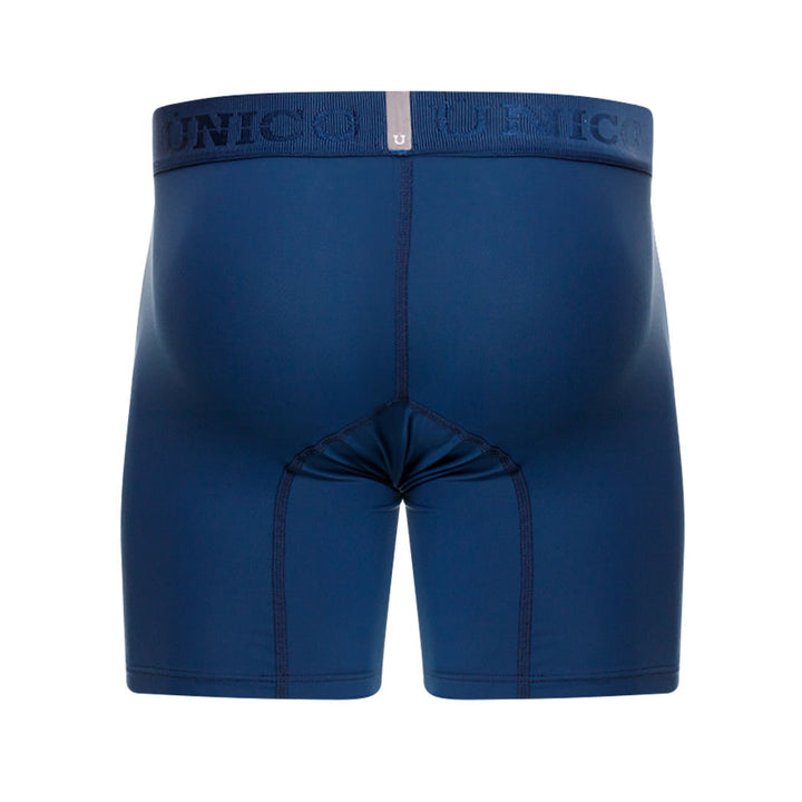 Mundo Unico Men's Mid-Length Boxer Briefs - Arabigo Blue Microfiber