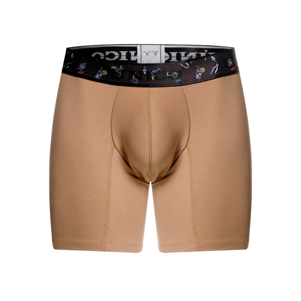 Mundo Unico Men's Short Boxer Briefs - Cristal Black Microfiber