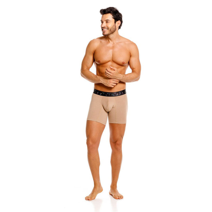 Mundo Unico Men's Short Boxer Briefs - Cristal Black Microfiber