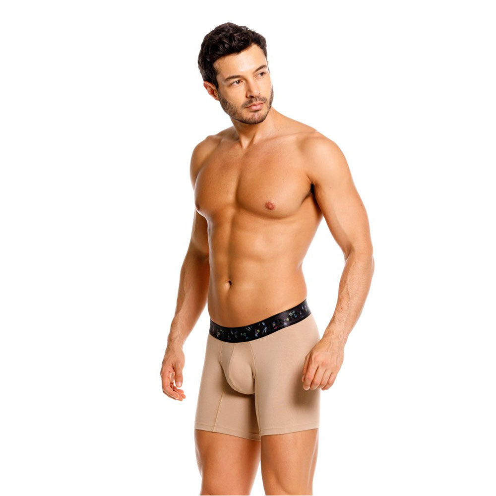 Mundo Unico Men's Short Boxer Briefs - Cristal Black Microfiber