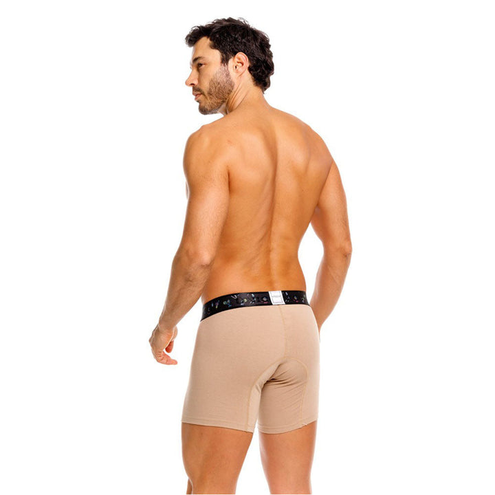 Mundo Unico Men's Short Boxer Briefs - Cristal Black Microfiber